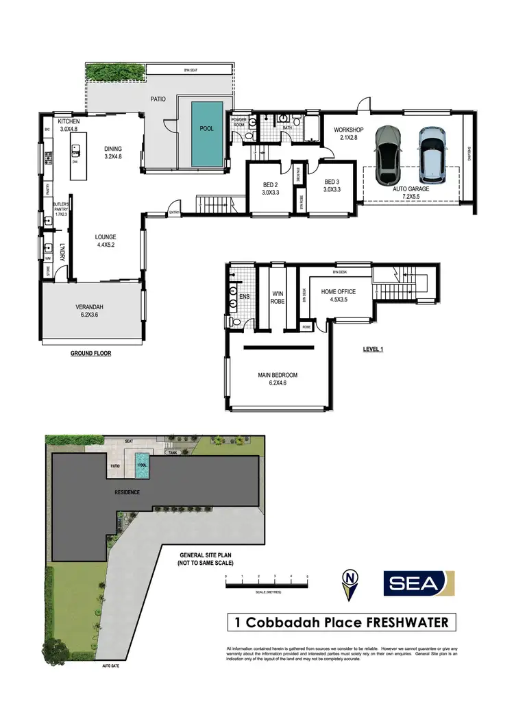 Floorplan of Homely house listing, 1 Cobbadah Place, Freshwater NSW 2096