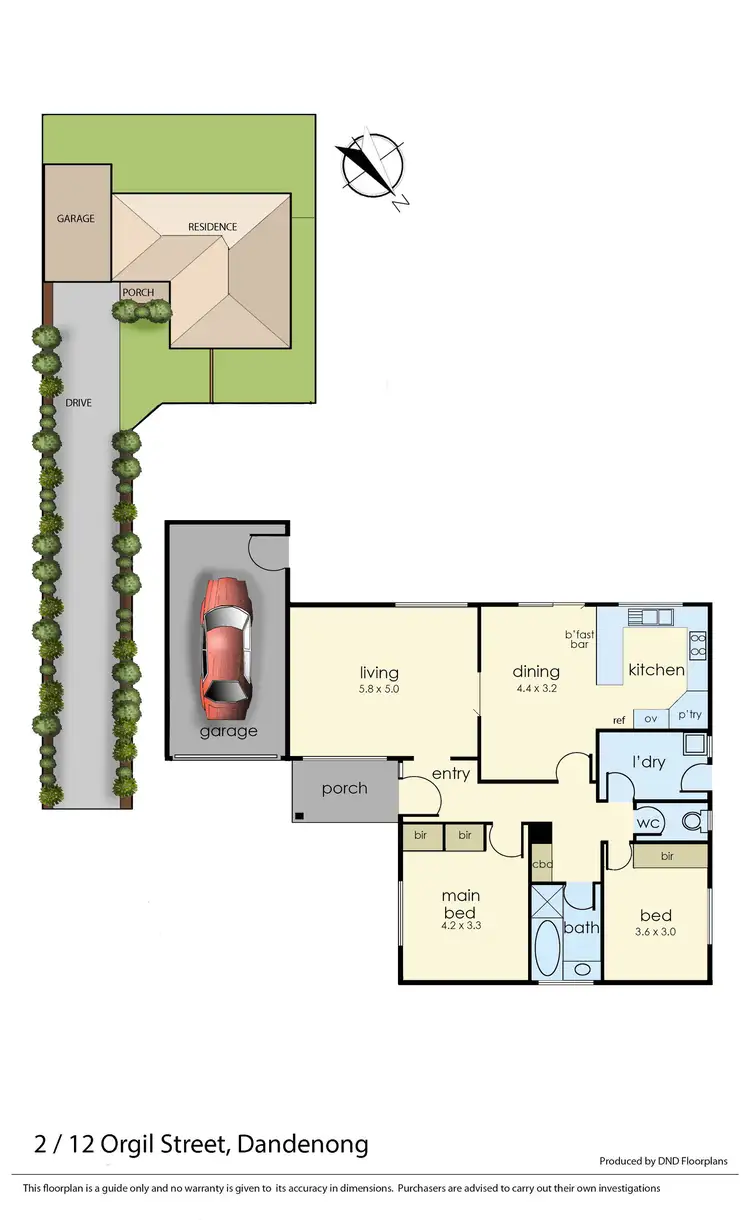 Floorplan of Homely unit listing, 2/12 Orgill Street, Dandenong VIC 3175