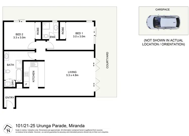 Floorplan of Homely apartment listing, 101/21-25 Urunga Parade, Miranda NSW 2228