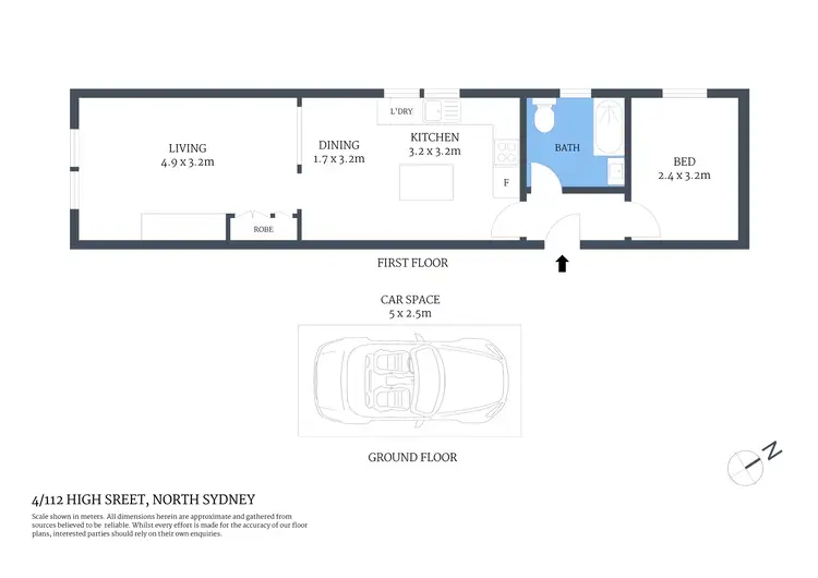 Floorplan of Homely apartment listing, 4/112 High Street, North Sydney NSW 2060