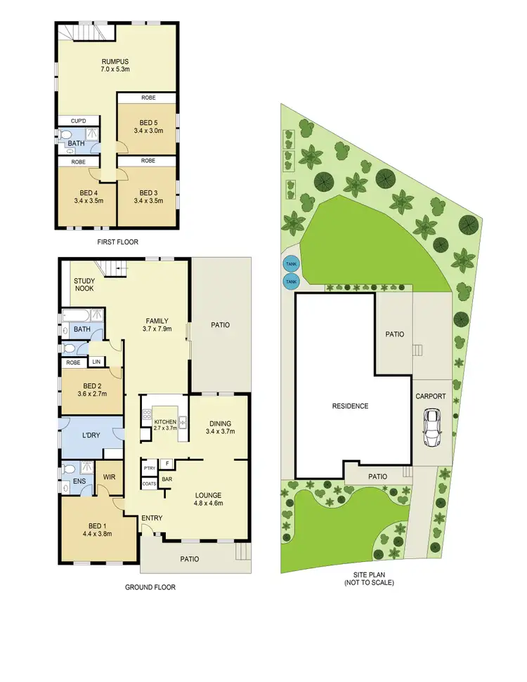 Floorplan of Homely house listing, 3 Huon Court, Keilor VIC 3036