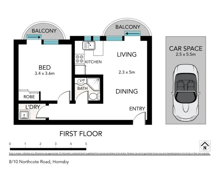 Floorplan of Homely apartment listing, 8/10-12 Northcote Road, Hornsby NSW 2077