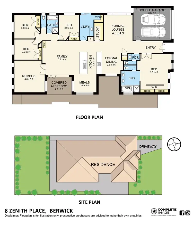 Floorplan of Homely house listing, 8 Zenith Place, Narre Warren South VIC 3805