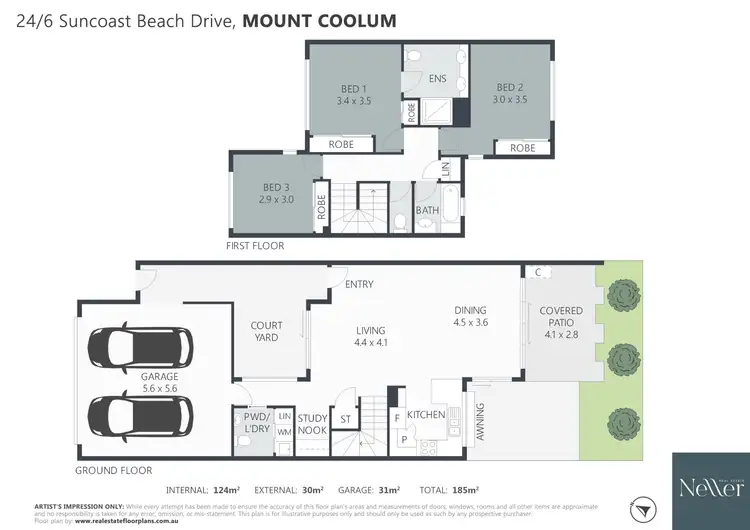 Floorplan of Homely unit listing, 24/6 Suncoast Beach Drive, Mount Coolum QLD 4573