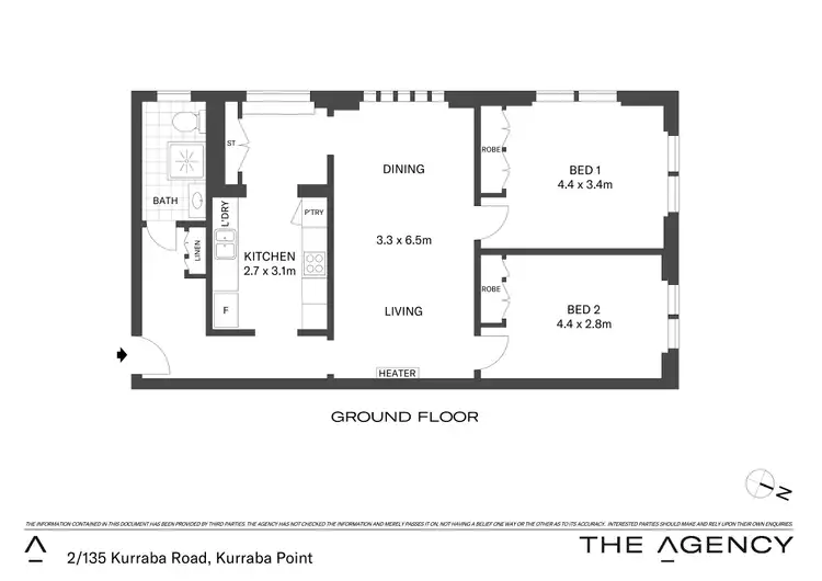 Floorplan of Homely apartment listing, 2/135 Kurraba Road, Kurraba Point NSW 2089