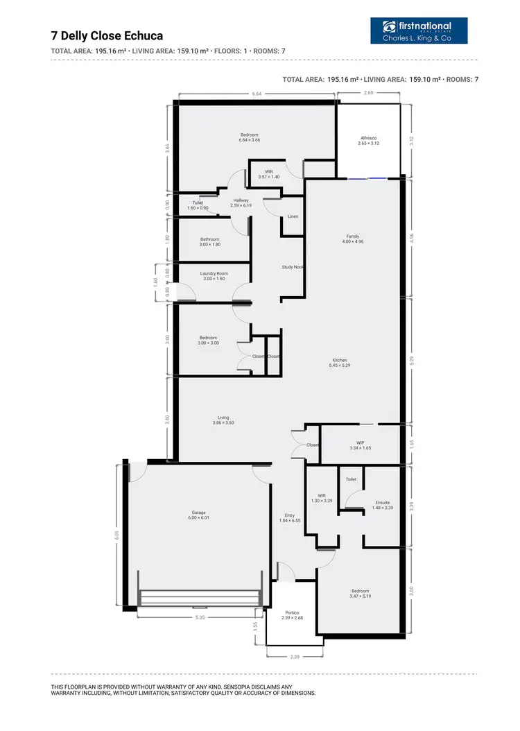 Floorplan of Homely house listing, 7 Delly Close, Echuca VIC 3564
