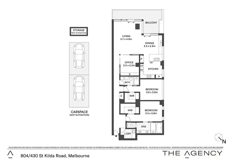 Floorplan of Homely unit listing, 804/430 St Kilda Road, Melbourne VIC 3000
