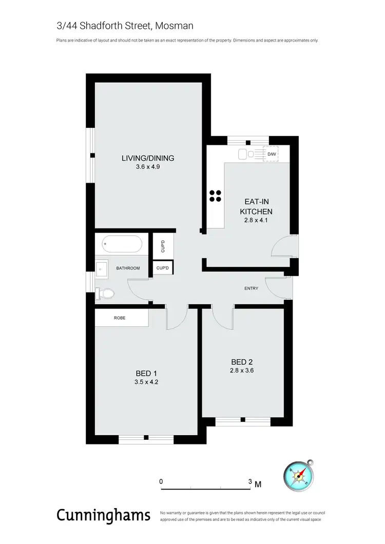 Floorplan of Homely apartment listing, 3/44 Shadforth Street, Mosman NSW 2088