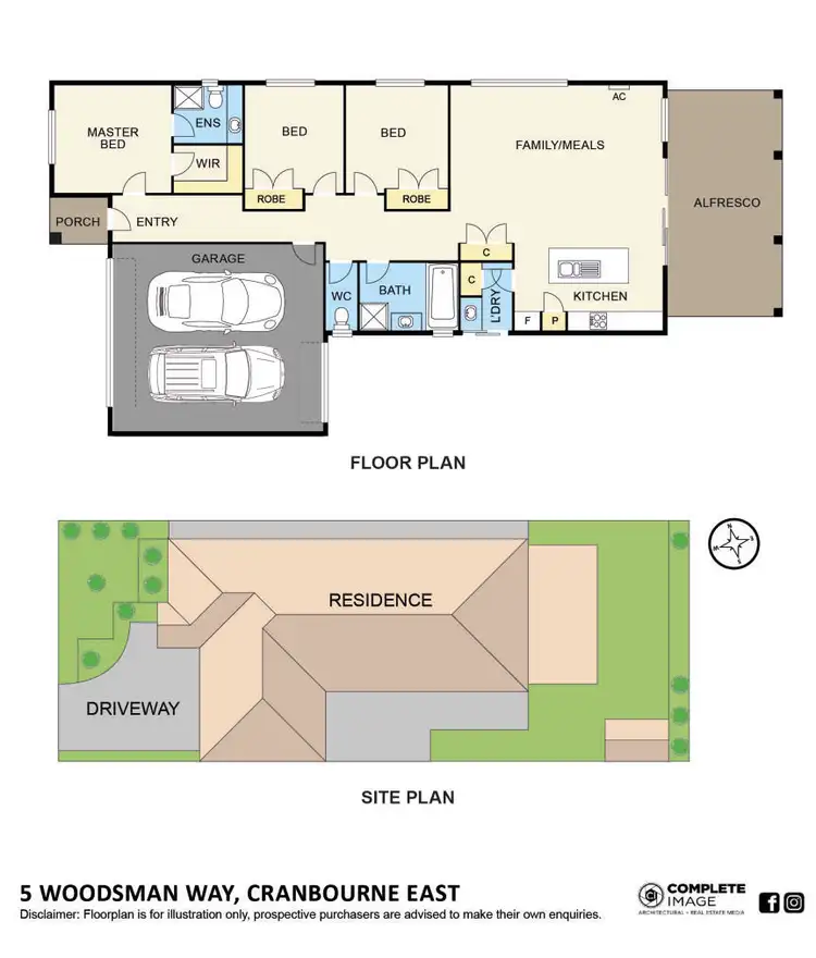 Floorplan of Homely house listing, 5 Woodsman Way, Cranbourne East VIC 3977