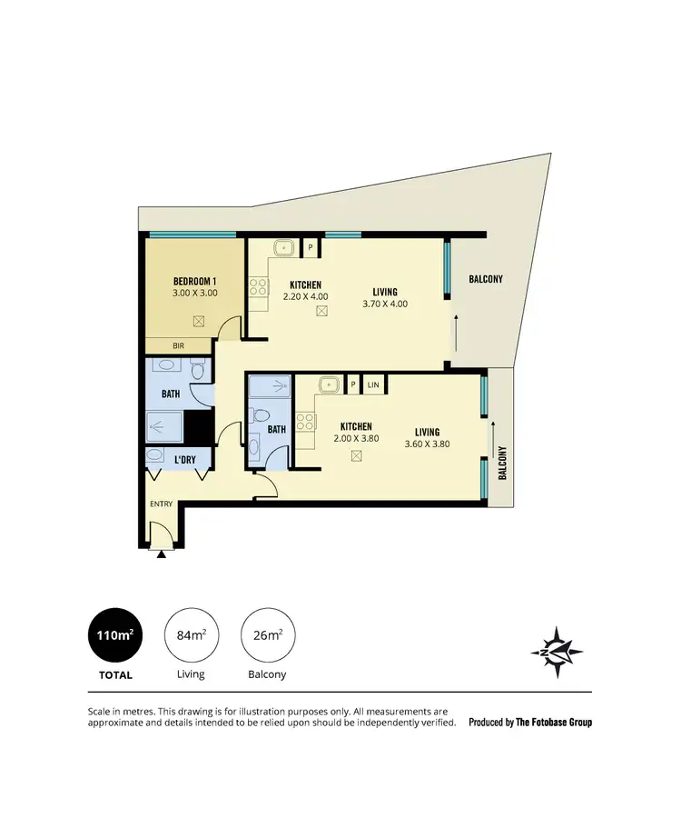 Floorplan of Homely apartment listing, 1103A/160 Grote Street, Adelaide SA 5000