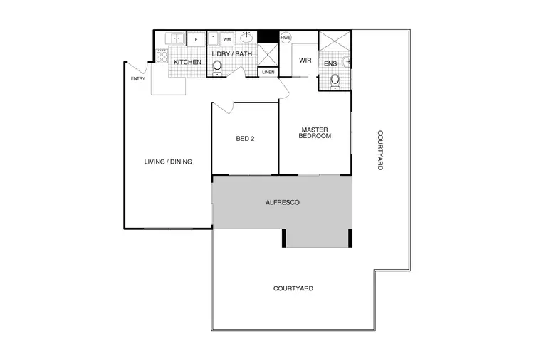 Floorplan of Homely apartment listing, 63/75 Elizabeth Jolley Crescent, Franklin ACT 2913