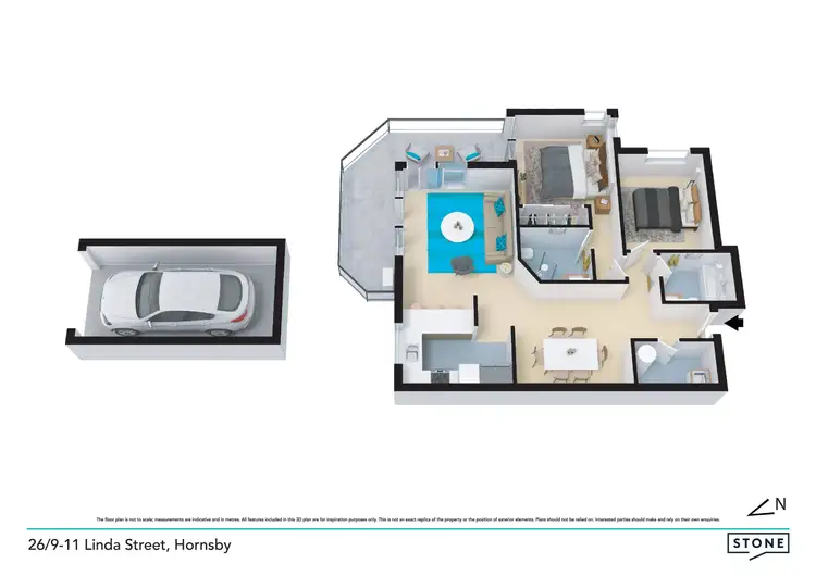 Floorplan of Homely apartment listing, 26/9-11 Linda Street, Hornsby NSW 2077