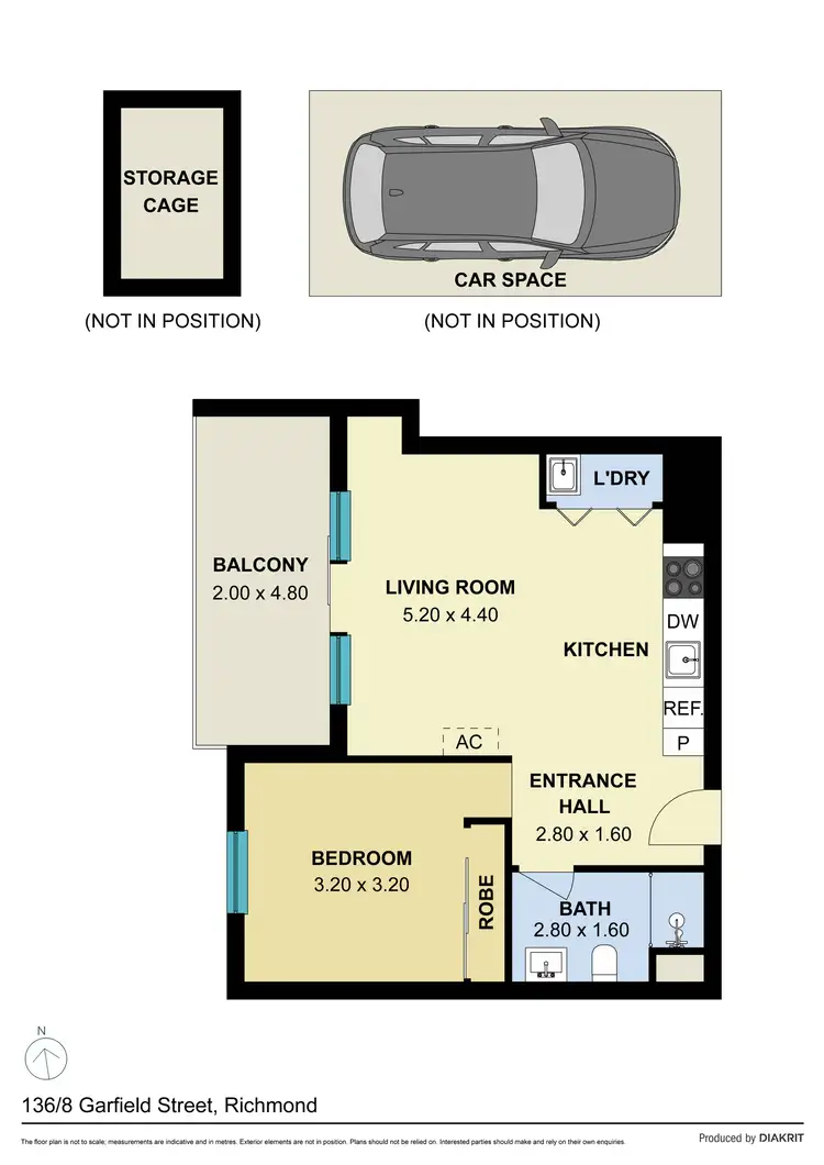 Floorplan of Homely apartment listing, 136/8 Garfield Street, Richmond VIC 3121