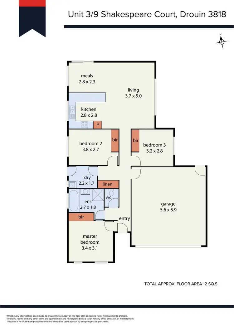 Floorplan of Homely house listing, 3/9 Shakespeare Court, Drouin VIC 3818