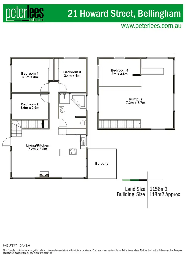 Floorplan of Homely house listing, 21 Howard Street, Bellingham TAS 7254