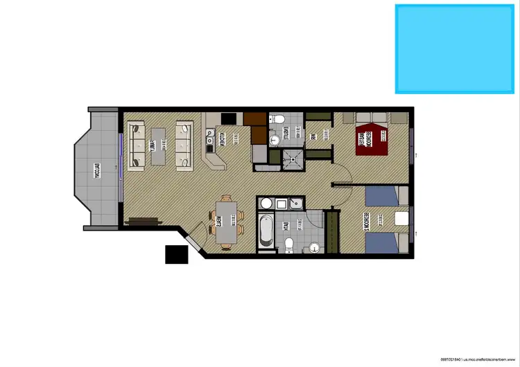 Floorplan of Homely apartment listing, Level 1/111/7 Redondo Avenue, Miami QLD 4220