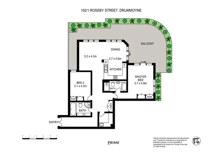 Floorplan of Homely apartment listing, 102/1 Roseby Street, Drummoyne NSW 2047