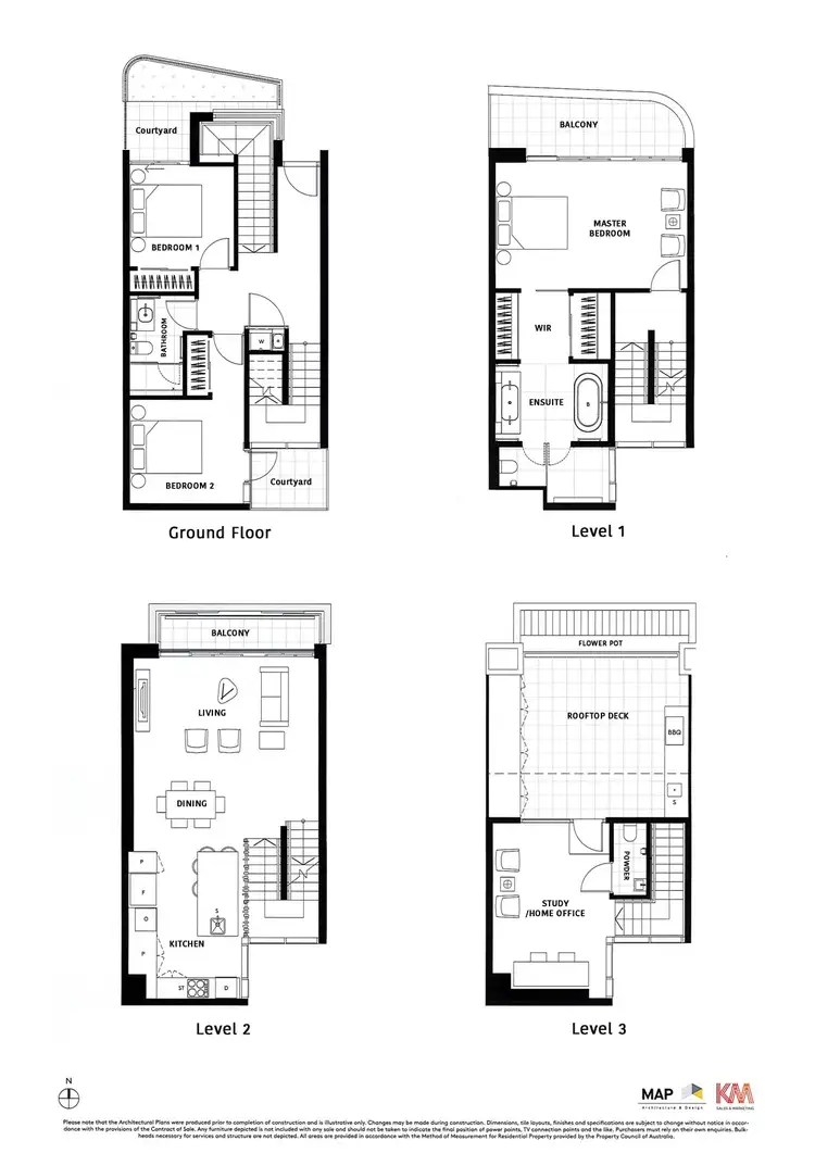 Floorplan of Homely townhouse listing, 7/4B The Avenue, Parkville VIC 3052