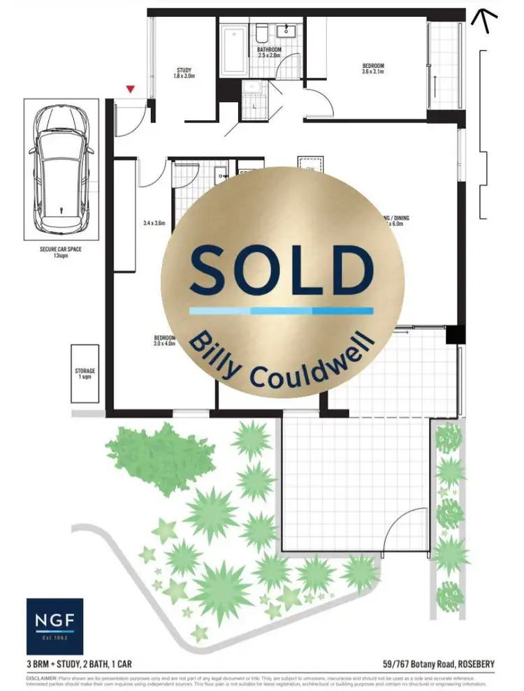 Floorplan of Homely apartment listing, 59/767 Botany Road, Rosebery NSW 2018