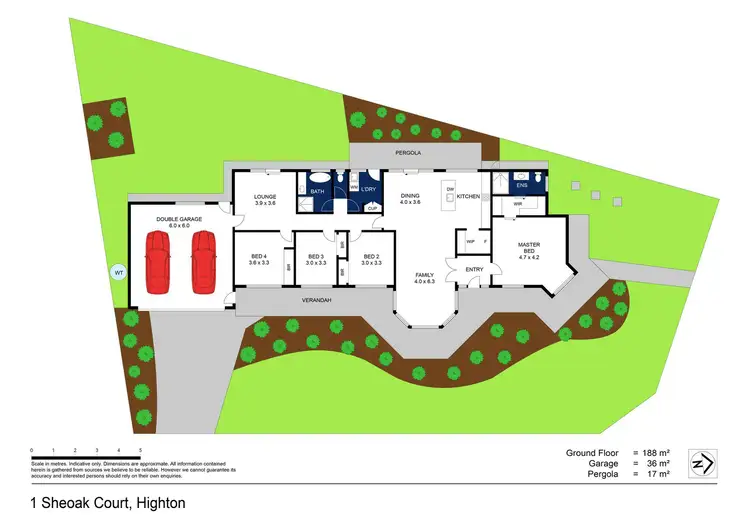 Floorplan of Homely house listing, 1 Sheoak Court, Highton VIC 3216