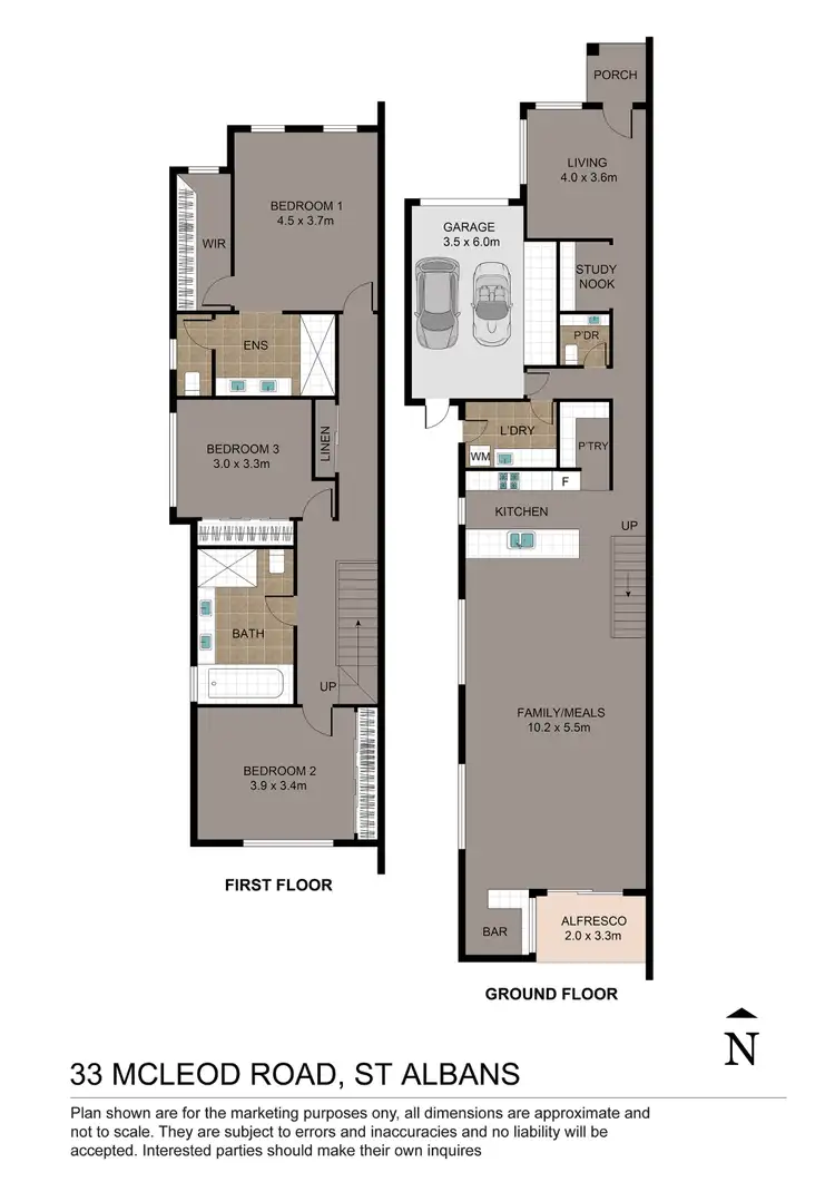Floorplan of Homely townhouse listing, 33 McLeod Road, St Albans VIC 3021