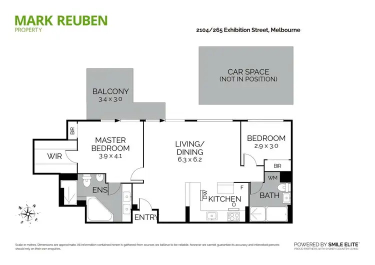 Floorplan of Homely apartment listing, Level 21/2104/265 Exhibition Street, Melbourne VIC 3000