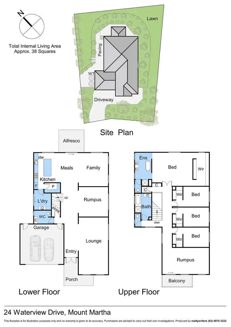 Floorplan of Homely house listing, 24 Waterview Drive, Mount Martha VIC 3934
