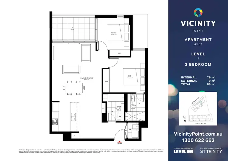 Floorplan of Homely apartment listing, 120/99B Bonar Street, Wolli Creek NSW 2205