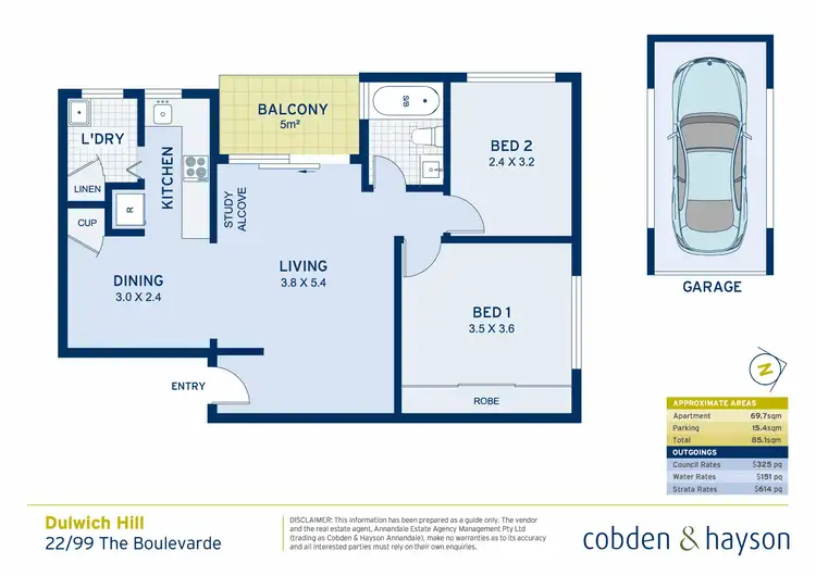 Floorplan of Homely apartment listing, 22/99-103 The Boulevarde, Dulwich Hill NSW 2203