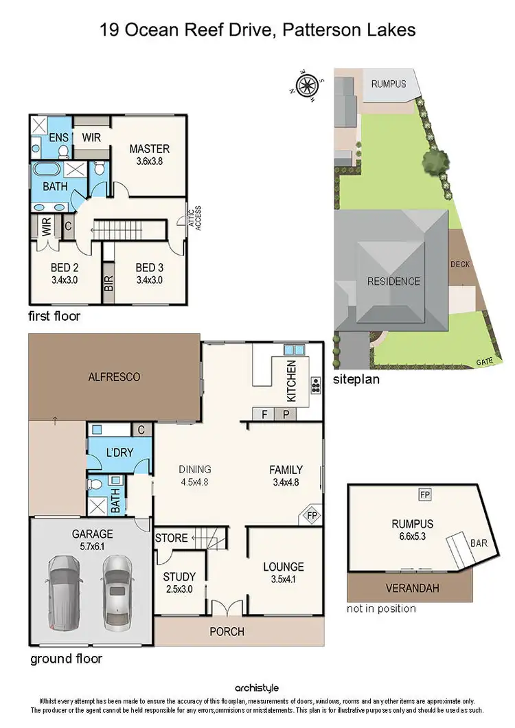 Floorplan of Homely house listing, 19 Ocean Reef Drive, Patterson Lakes VIC 3197
