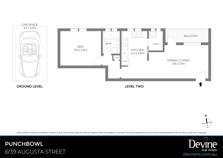 Floorplan of Homely apartment listing, 6/39 Augusta Street, Punchbowl NSW 2196