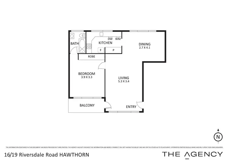 Floorplan of Homely apartment listing, 16/19 Riversdale Road, Hawthorn VIC 3122