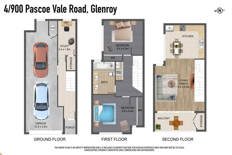 Floorplan of Homely townhouse listing, 4/900 Pascoe Vale Road, Glenroy VIC 3046