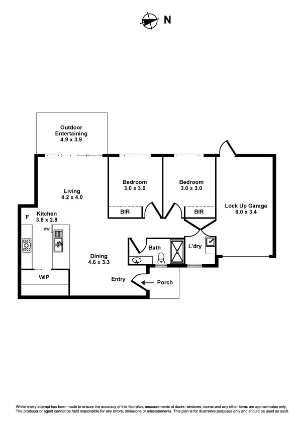 Floorplan of Homely unit listing, 3/59 David Street, Altona VIC 3018