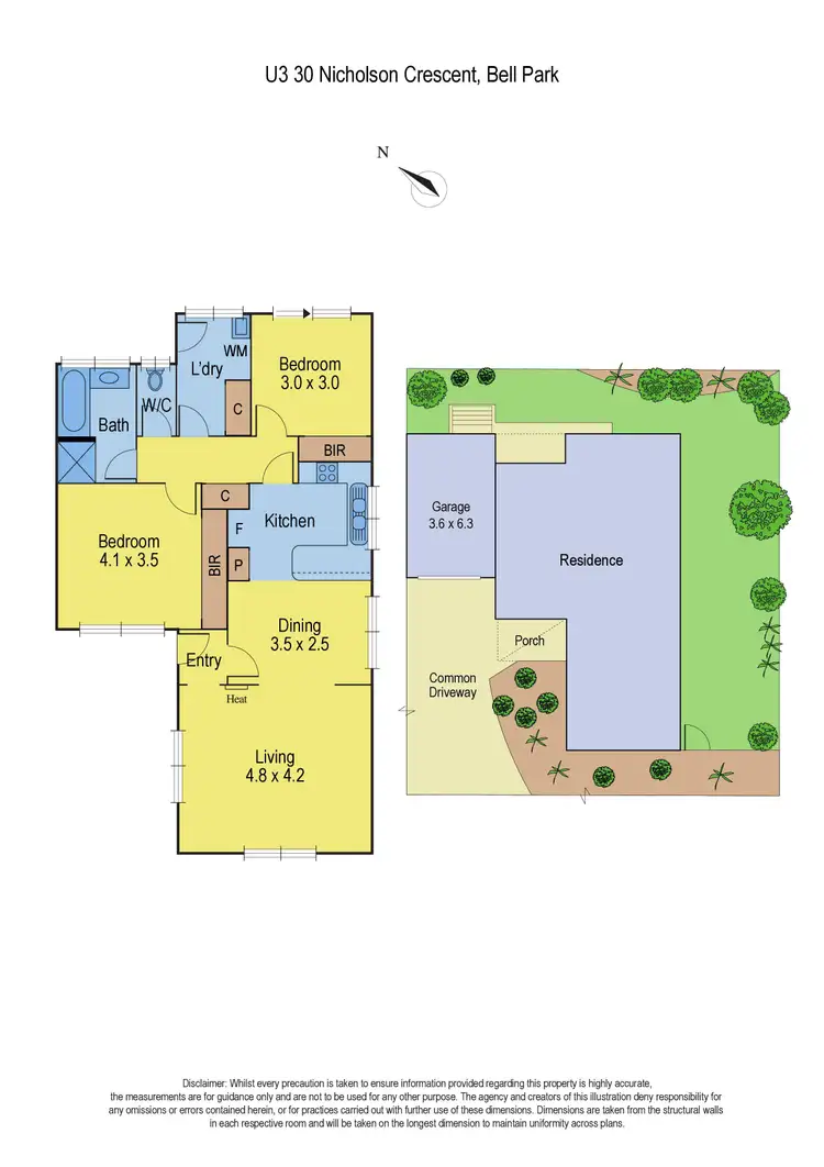 Floorplan of Homely unit listing, 3/30-32 Nicholson Crescent, Bell Park VIC 3215