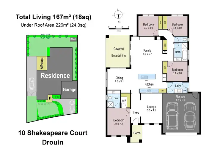 Floorplan of Homely house listing, 10 Shakespeare Court, Drouin VIC 3818