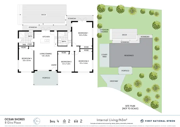 Floorplan of Homely house listing, 8 Gira Place, Ocean Shores NSW 2483