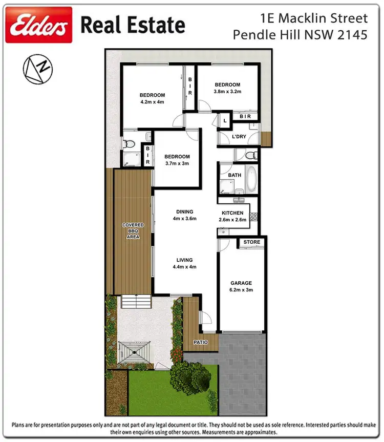 Floorplan of Homely semi-detached listing, 1E Macklin Street, Pendle Hill NSW 2145