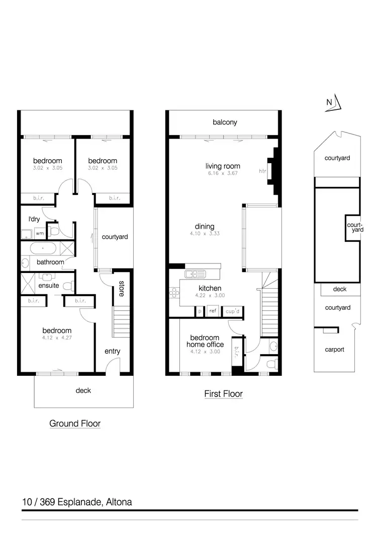 Floorplan of Homely townhouse listing, 10/369 Esplanade, Altona VIC 3018