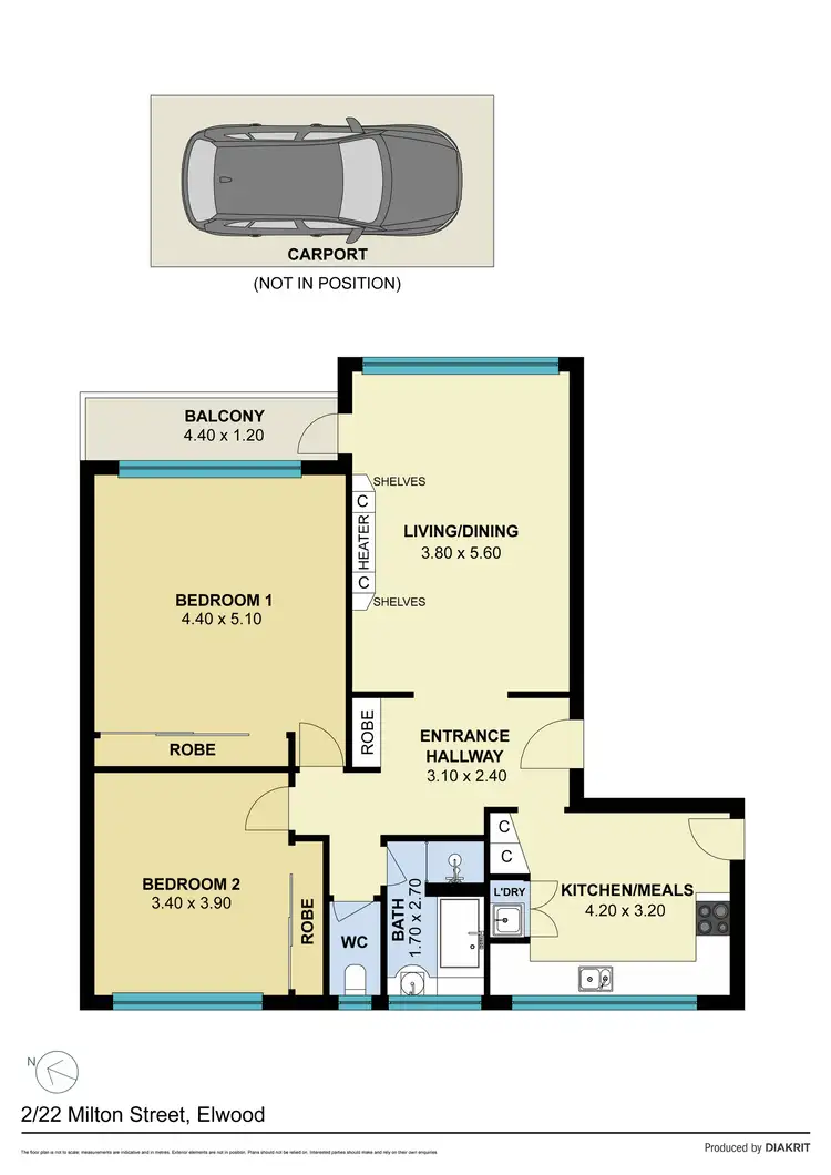 Floorplan of Homely apartment listing, 2/22 Milton Street, Elwood VIC 3184