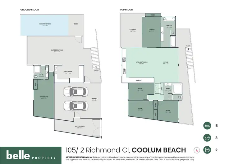 Floorplan of Homely house listing, 105/2 Richmond Close, Coolum Beach QLD 4573