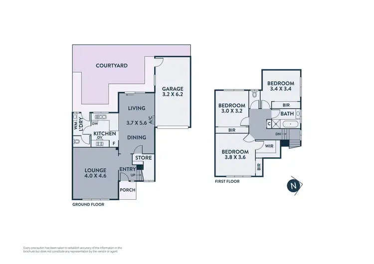 Floorplan of Homely townhouse listing, 6/53 Wedge Street, Epping VIC 3076
