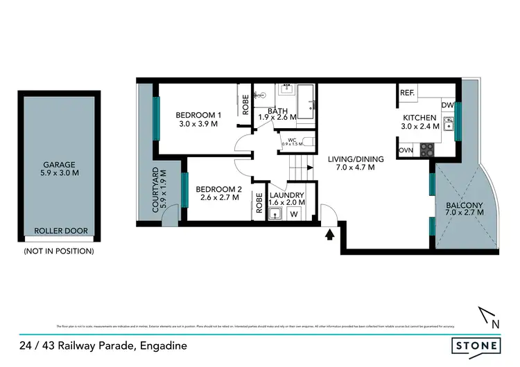 Floorplan of Homely unit listing, 24/43-49 Railway Parade, Engadine NSW 2233