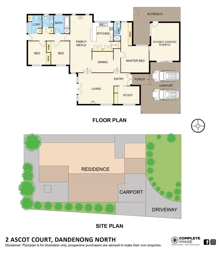 Floorplan of Homely house listing, 2 Ascot Court, Dandenong North VIC 3175