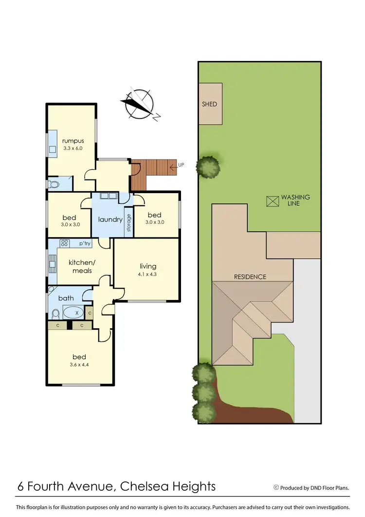 Floorplan of Homely house listing, 6 Fourth Avenue, Chelsea Heights VIC 3196