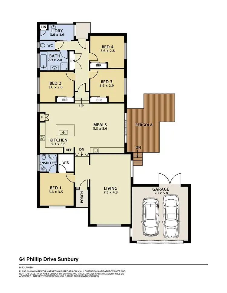 Floorplan of Homely house listing, 64 Phillip Drive, Sunbury VIC 3429