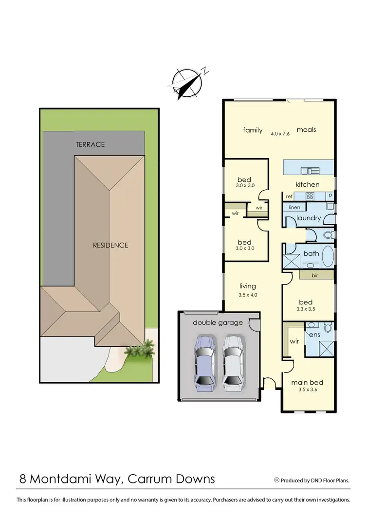 Floorplan of Homely house listing, 8 Montdami Way, Carrum Downs VIC 3201