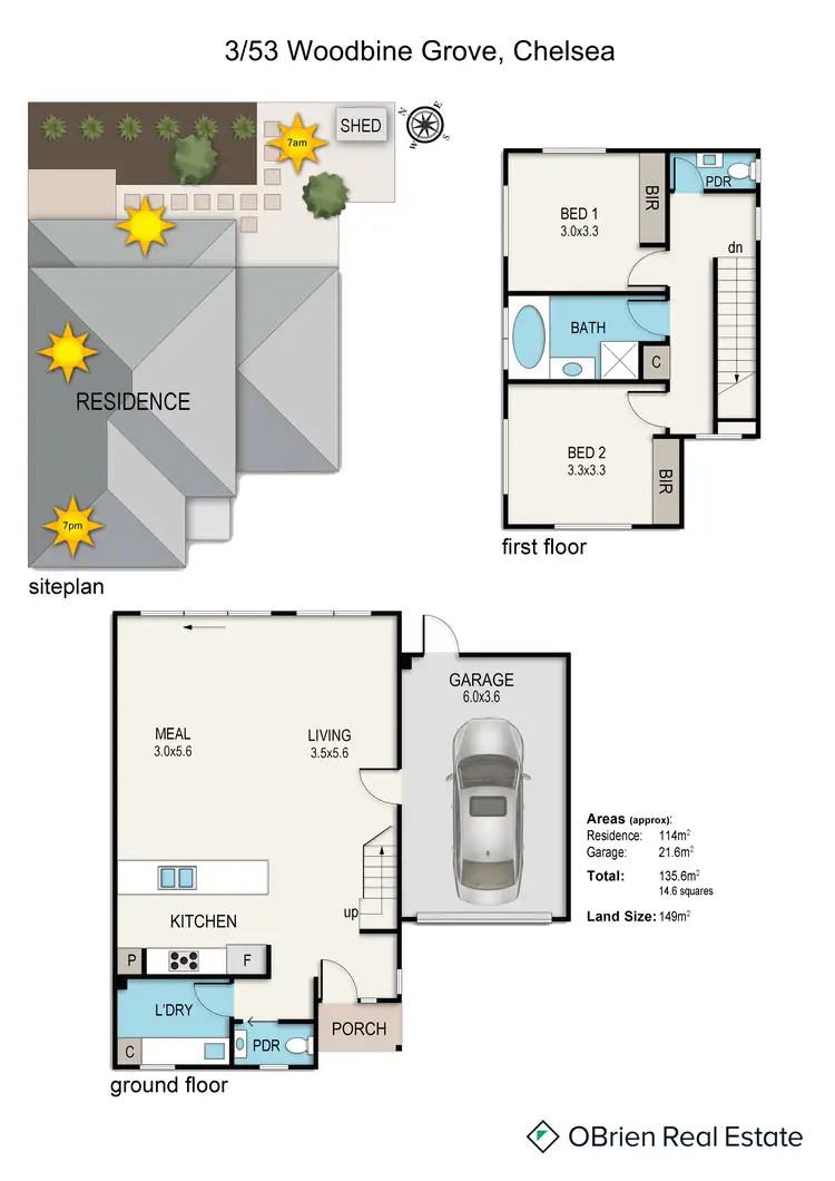 Floorplan of Homely unit listing, 3/53 Woodbine Grove, Chelsea VIC 3196