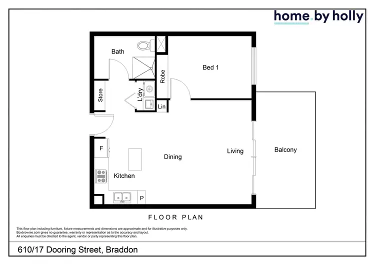Floorplan of Homely apartment listing, 610/17 Dooring Street, Braddon ACT 2612