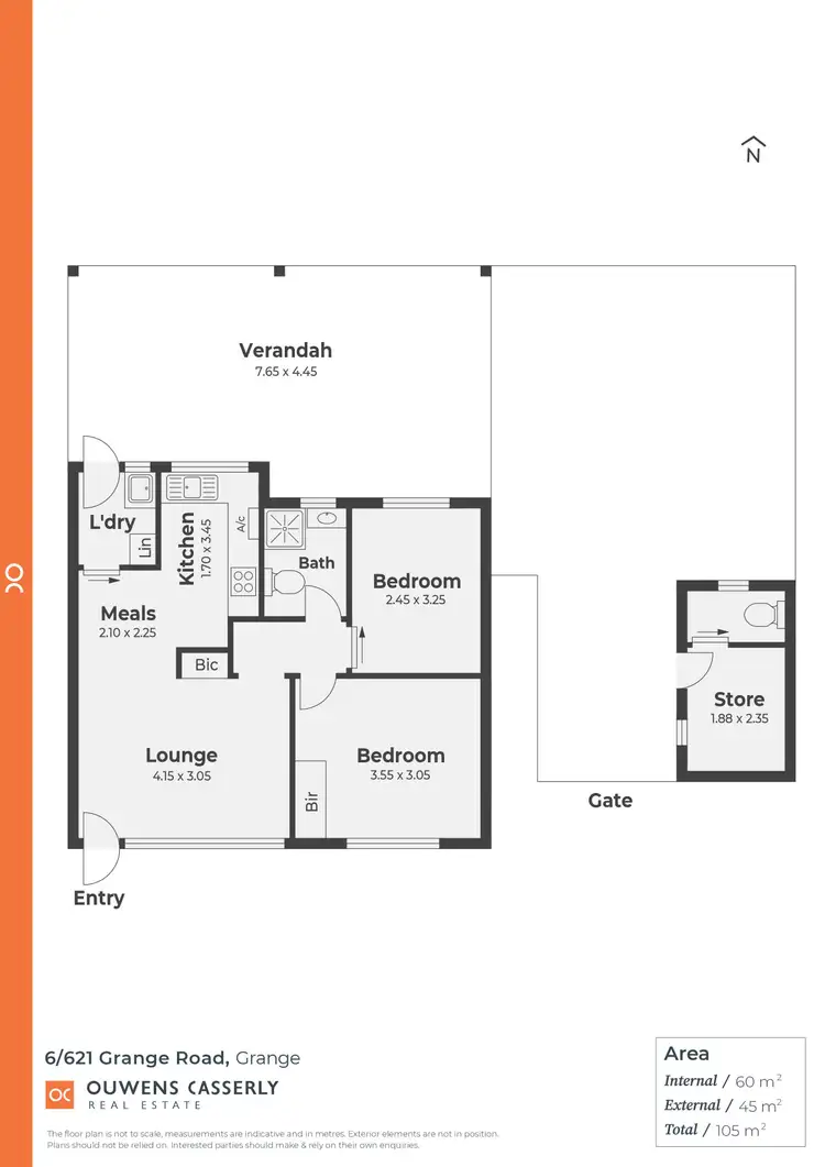 Floorplan of Homely unit listing, 6/621 Grange Road, Grange SA 5022